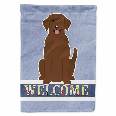 PATIOPLUS Chocolate Labrador Welcome Flag Canvas House Size PA3394508